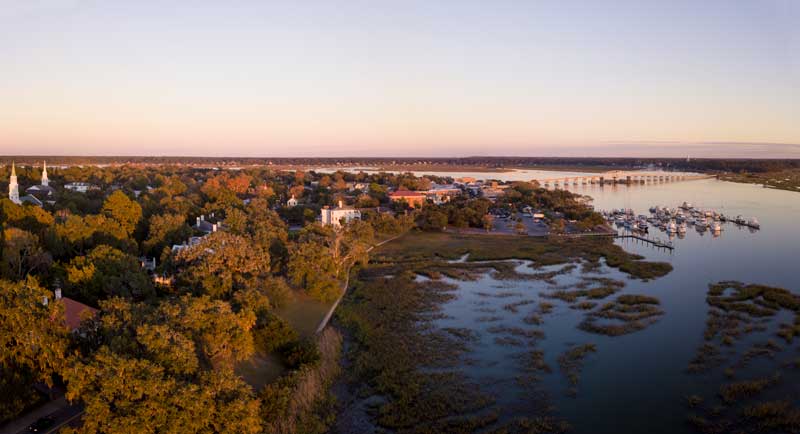 Landsacpe view of beaufort south carolina